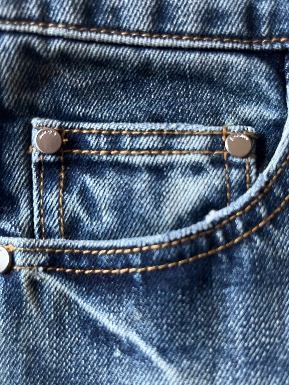 NWT- FABRIQUE Mia Two Tone Panel Jeans Denim - Picture 12 of 15